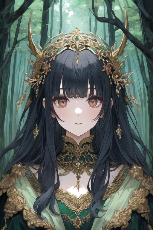 2022492460-3501756339-woman in a mythical forest, masterpiece, perfect face, intricate details, horror theme.png